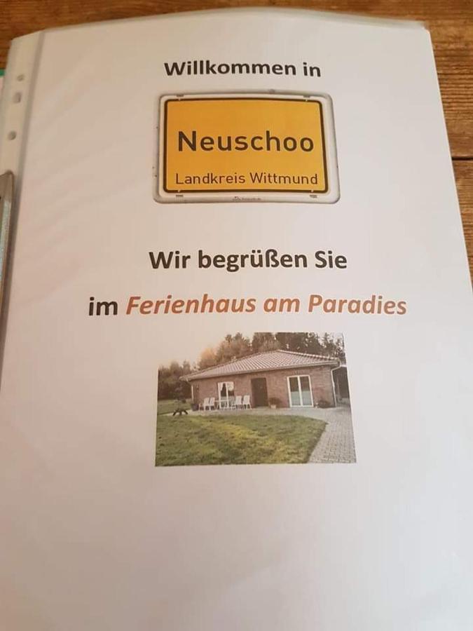 Ferienhaus Am Paradies Neuschoo Esterno foto